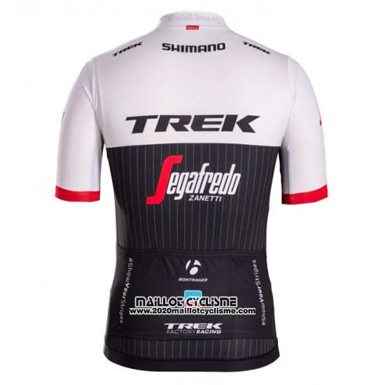 2016 Maillot Ciclismo Trek Segafredo Noir et Blanc Manches Courtes et Cuissard
